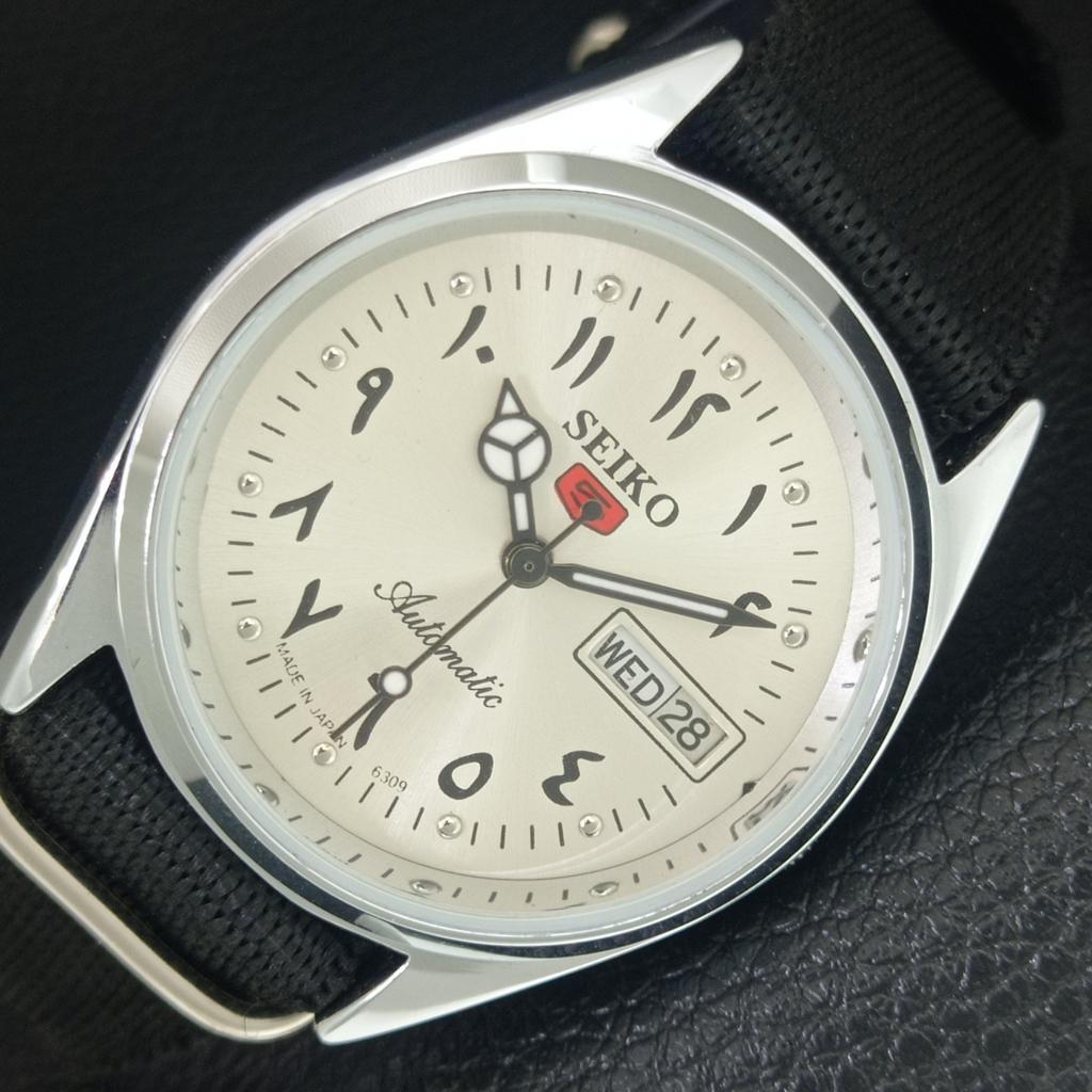 REFURBISHED SEIKO 5 AUTOMATIC 6309A VINTAGE JAPAN MENS SILVER WATCH A442433-1