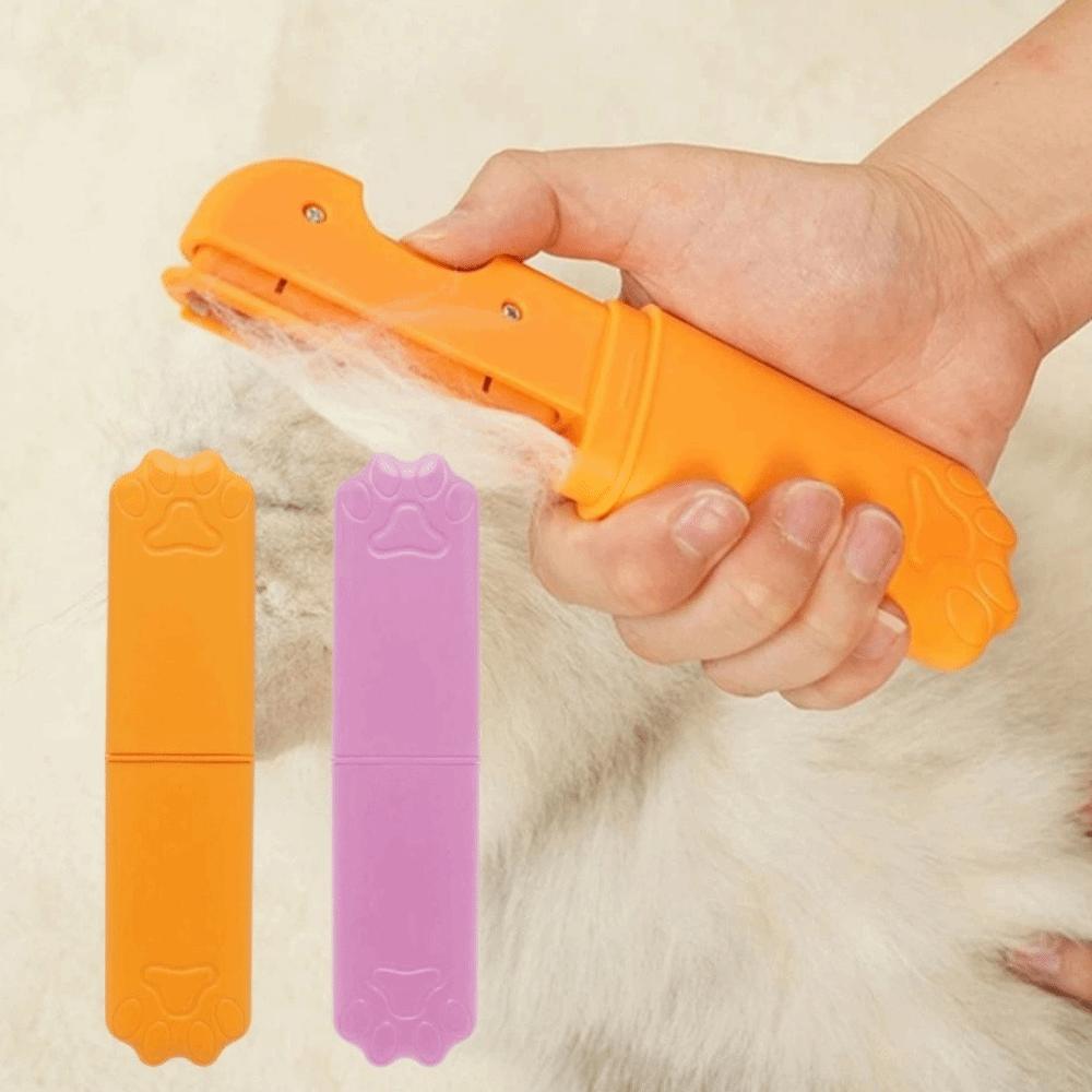 Self Cleaning Pet Hair Removal Comb Foldable Pet Flea Hair Comb Dog Grooming Comb  Cleaning