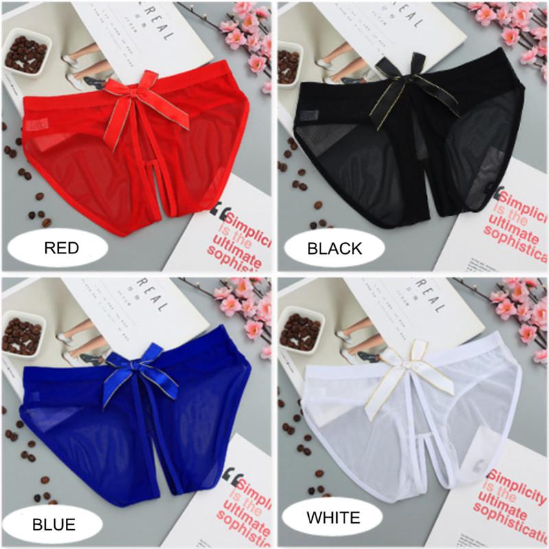 Crotchless Panties Women's Sexy Lingerie Open Crotch Underwear Lady's Transparent Briefs Erotic