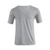 Men V Neck Solid Color Plus Size Casual Short Sleeve T Shirt