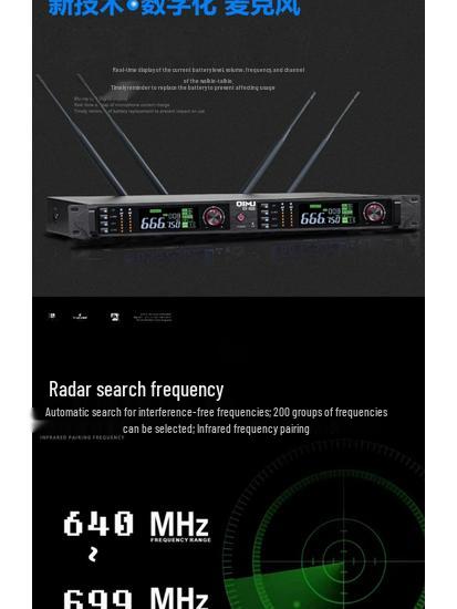 Wireless Diversity Microphone Set: Dual Ear-Mic & Quad Lavalier for Professional Stage Use, Free Shipping
