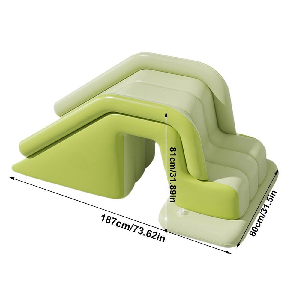 

1pc Fun Outdoor Anti-Tipping Waterpark Slides Toy Wear-resistant And Durable Inflatable Water Slide For Outdoor Water Park зелений