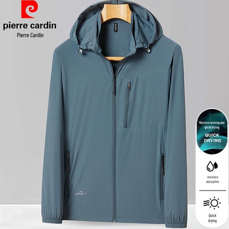 Pierre Cardin Men's Milk Silk Hooded Sun Protection Jacket