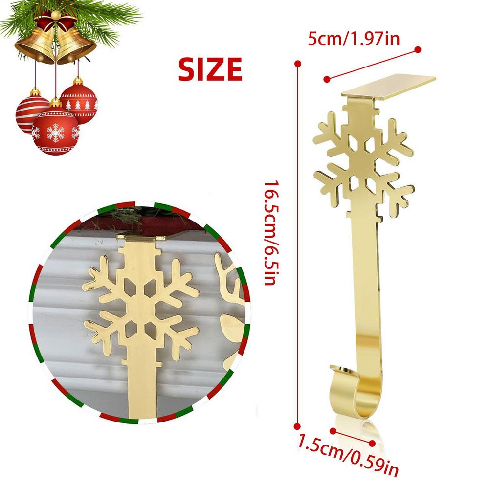 Christmas Stocking Hangers 4 Pieces Heavy Duty Non-Slip Christmas Ornaments Clips Garland Hanger Stocking Holders For Home