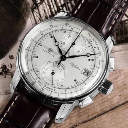 Zeppelin Watch 100th Anniversary Ivory Dial 86701 Men's [Regular Imported Product]