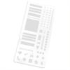 Planning Calendar Templates Ruler Set Transparent Plastic Stencils for Dot Grid Journals Journaling Stencil