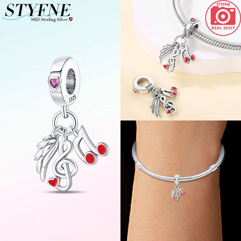 Copper Charms Original Feather Notes Beads Fit Bracelet Jewelry Diy Lady'S Gift Accessory