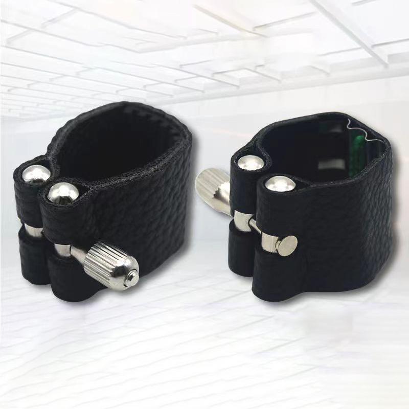 Pu Leather Soprano B Clarinet Rubber Mouthpiece Ligature Musical Wind Instrument Parts Saxophone Accessories