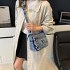 Women's Bag Vintage Denim Bag Travel Crossbody Bag Multi-Layer Shoulder Bag Underarm Bag