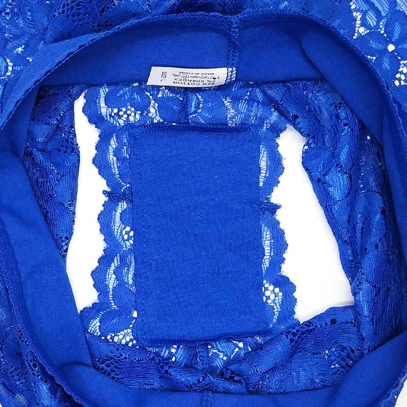 6 Stück Spitze Sexy Blumenunterwäsche Damen Transparente Höschen Low-Rise Stickerei Briefs Boxer