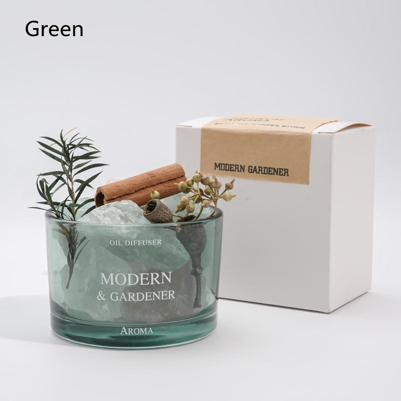 

Набір побутових кристалічних ароматерапевтичних прикрас без вогню з дифузорними каменями для ефірної олії - Аромат жасмину для спальні, вітальні 10ml&Jasmine зелений