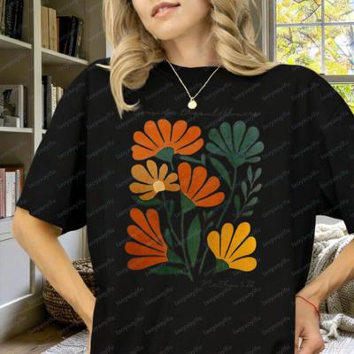 Consider The Wildflowers TShirt HandDrawn Floral Design Unisex Clothing Graphic T Shirts Oversized T Shirt High Quality Cotton