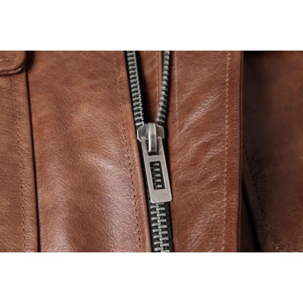 Chinese Size Brown Black Real Cowhide M65 Hunting Leather Jacket Men Genuine Leather Coat Winter Pockets Jackets