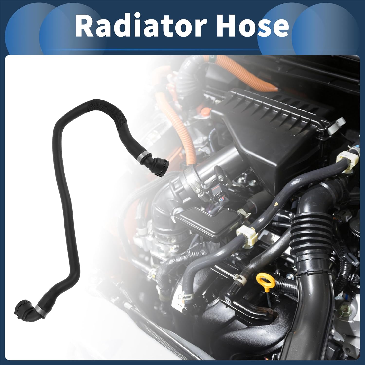 

Radiator Hose Heater Hose No.17123422785 for BMW X3 2007-2010 3.0L L6 Black Rubber 1 Pc Coolant Pipe Good Sealing