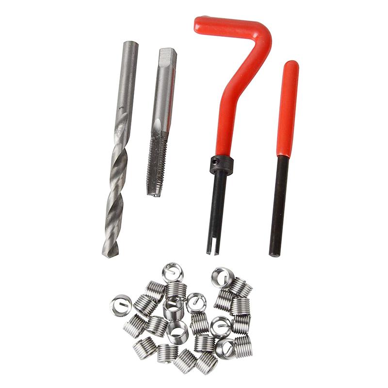 30ks Metrická sada vložek pro opravu závitu M3 M4 M7 M9 M11 Helicoil Auto Pro Coil Tool Nerezová ocel 304 Taška na nářadí pro opravu automobilů