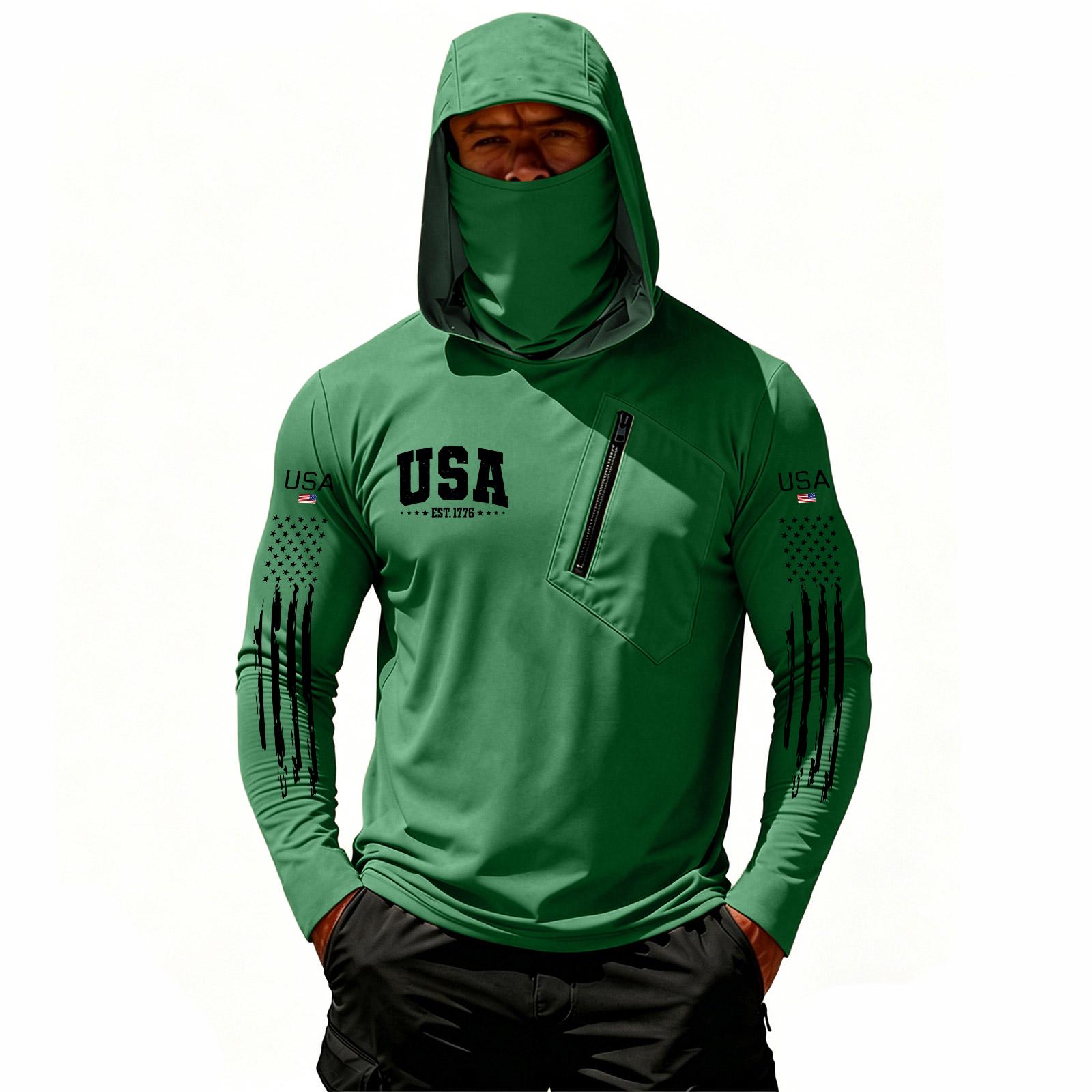 Men s Casual Hooded Long Sleeve Sunscreen Top L 1830₽