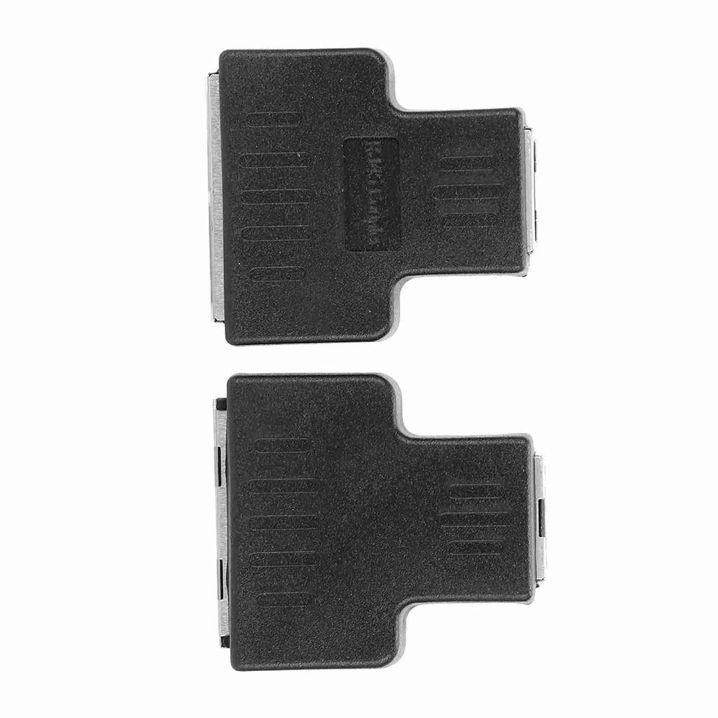 2PCs Ethernet Cable Adapter 1‑in 2‑out RJ45 Female Interface LAN Connector Cable Extender Splitter for Internet Wire