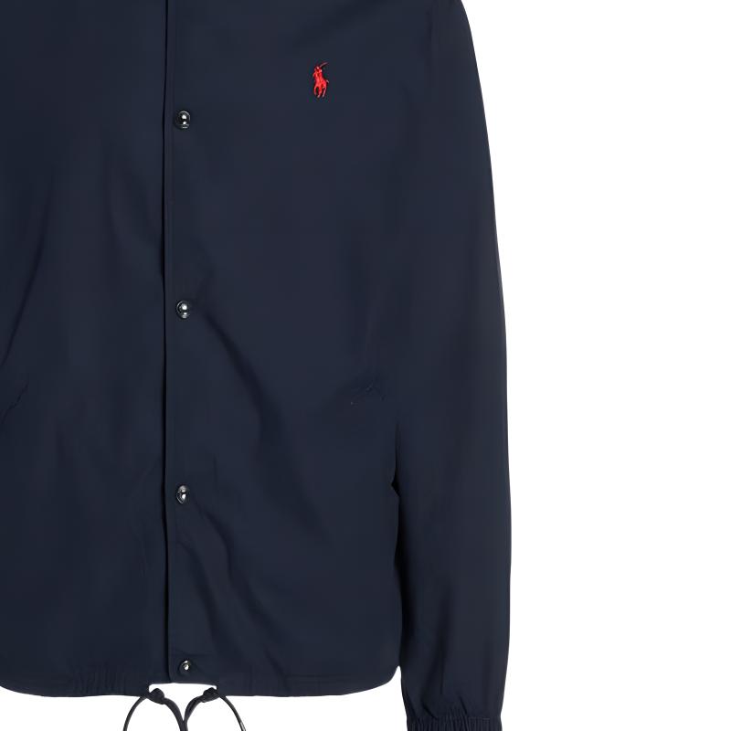 Giacca da Uomo Polo Ralph Lauren Monopetto a Coste Colore Unito Manica Lunga Giubbotti Blu Navy MNPOOTW16020835-410