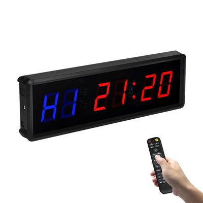Minuterie de gym Chronomètre Télécommande 1,5 po Panneau acrylique en alliage d'aluminium Réglage de l'heure personnalisé