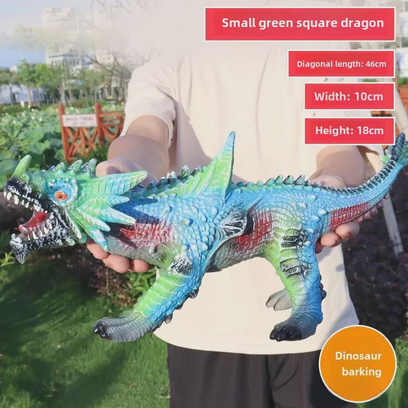 Jucării dinozaur mari cu gel moale și sunet: Modele Tyrannosaurus Rex și Triceratops pentru băieți