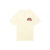 American Vintage Letter Print Badge Crew Neck Short Sleeve Drop Shoulder T-Shirt Men Tops Coconut-Milk FD0051-113