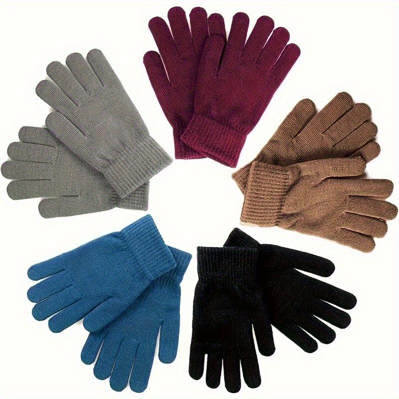 [Warm Winter Gloves] 5 Pairs Women's Soft Warm Winter Gloves | Touchscreen Gloves with Elastic Cuffs, Gloves for Cold Weather