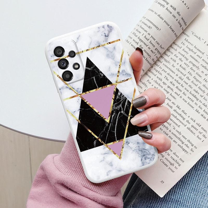Case For Samsung Galaxy A53 5G A 53 Back Cover Protective Silicone Funda Fashion Marble Stone Texture Coque For Samsung A53 Capa
