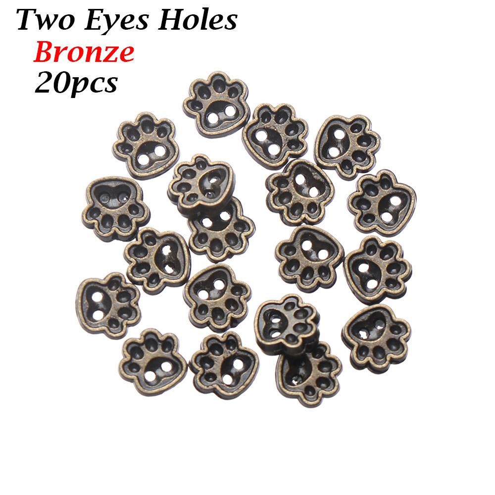 20pcs 5mm Mini Buttons DIY Doll Clothes Metal Buckle Bear Foot Style Buckles for 1/6 Doll Clothing Sewing Accessories