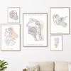 Minimalist Colorful Anatomy Line Medical Poster And Prints Wall Art Ear Larynx Heart Canvas Painting Doctor Gift Clinic Decor