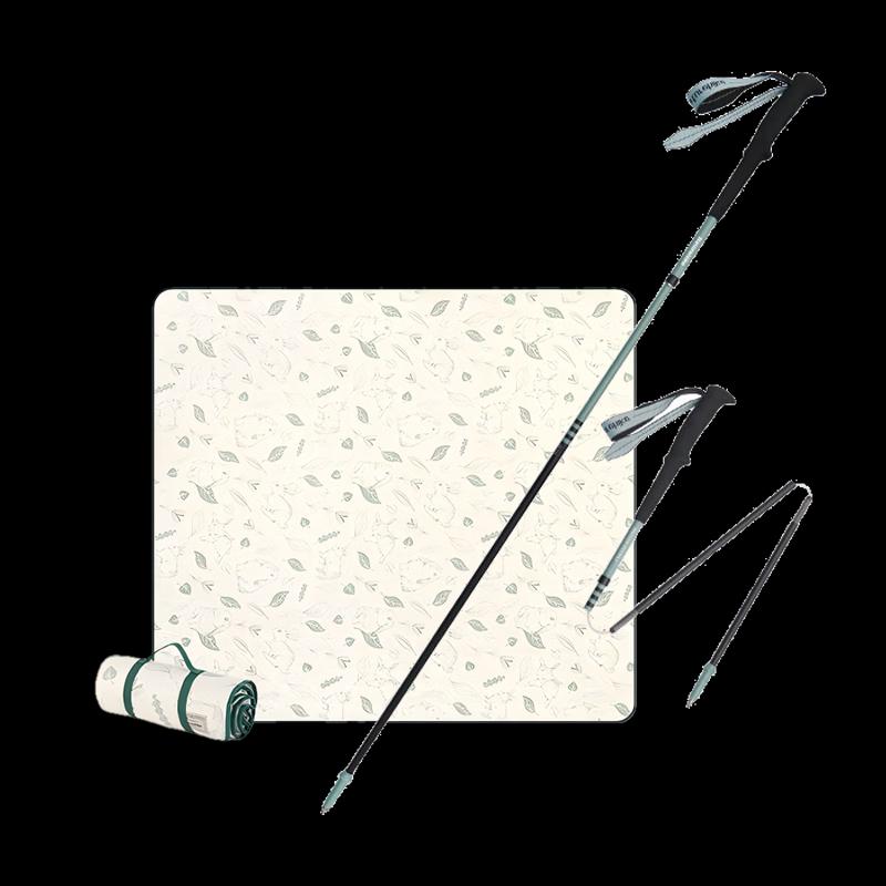 Naturehike Mengnitou Picnic Mat & Light Wind EXT Trekking Pole Set