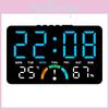 Modern Minimalist Digital Clock With Led Display And Multifunctional Bedside Alarm For Home Office Use