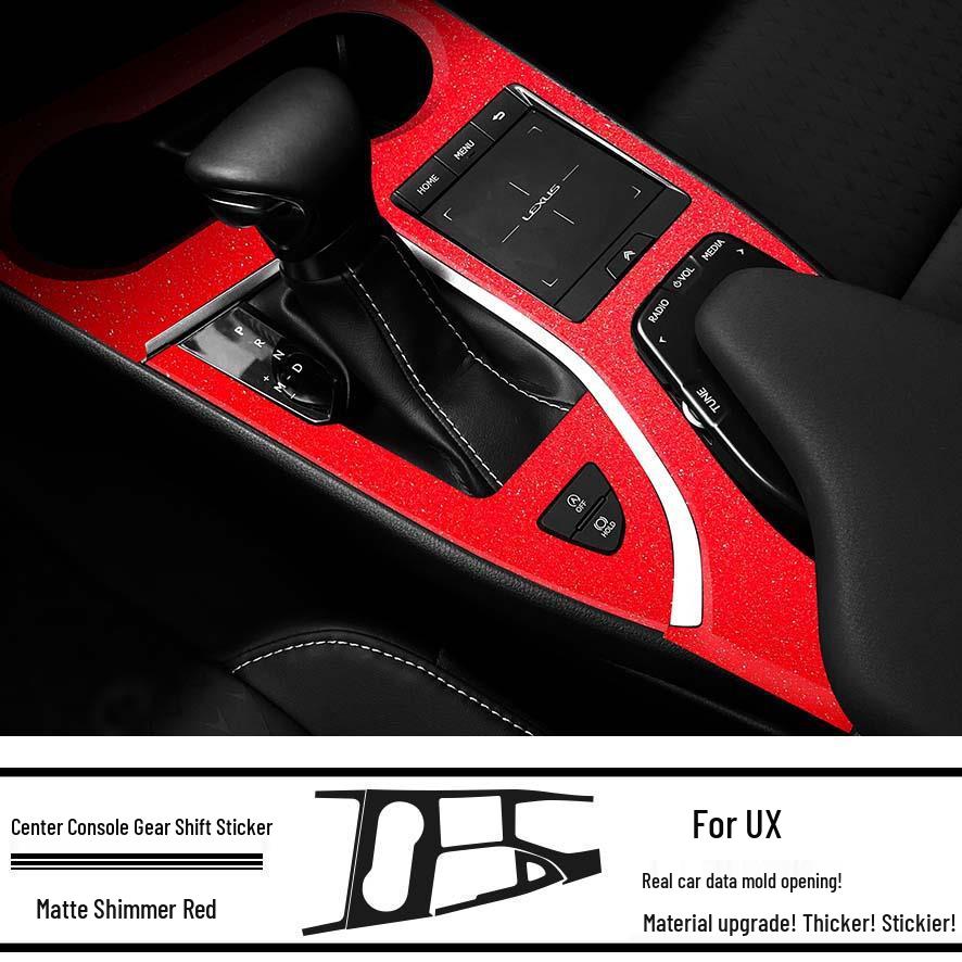 Starry Sky Carbon Fiber Console Sticker for 19-20 Lexus UX Interior Gear Shift Modification
