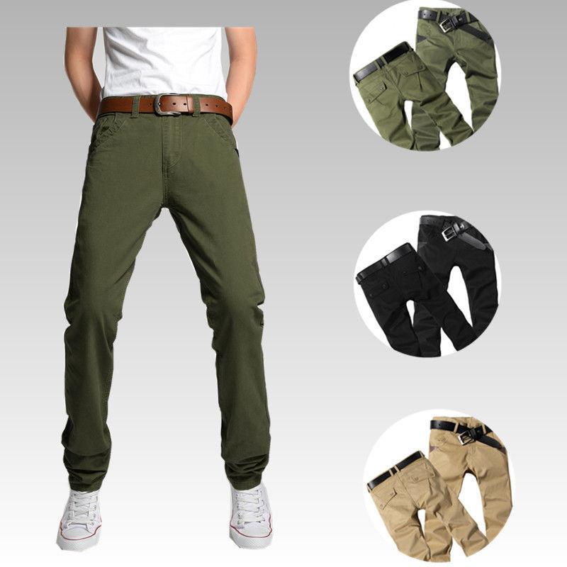 Four Seasons Wear New Men'S Casual Pants Loose Straight Work Pants Military Green Work Pants Men'S Wear Resistant