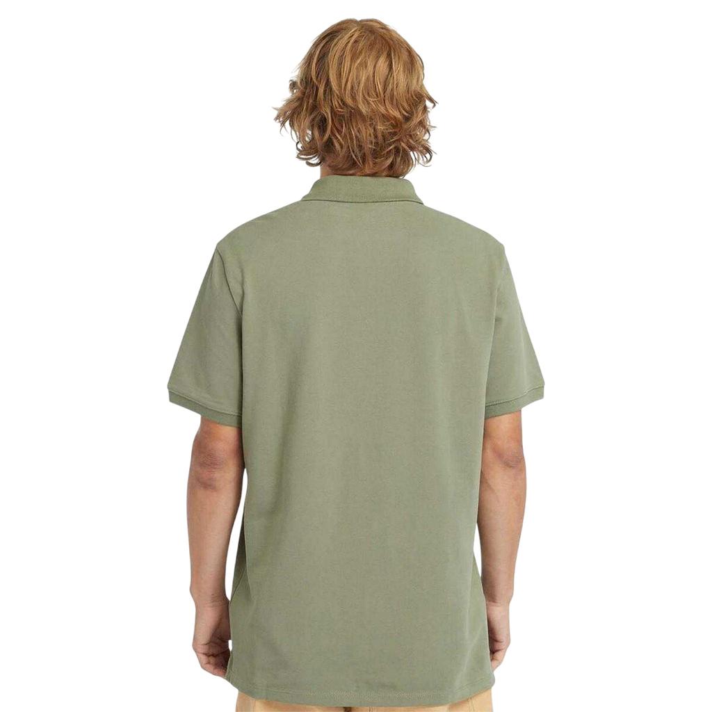 Timberland Mens Oyster River Logo Cotton Polo Shirt