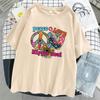 Peace Love Hippie Soul Printing Female T-Shirt Summer Cool Short Sleeve Breathable Cotton Tops Street Loose T Shirt Women