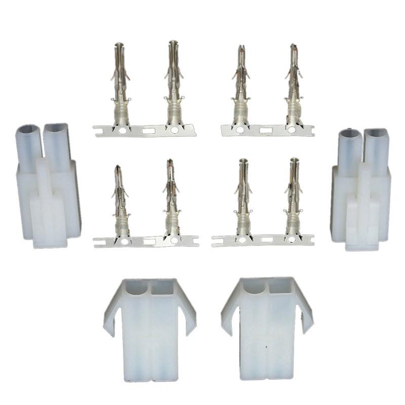 

Motorcycle Battery Connectors Set 2-Way Pins Male/Female Chargers Terminals Part