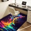 Colorful Dolphin Chair Mat Office Carpet, Oversized Rug for Home Decor, Sofa Mat, Desk Pad Gift, Suitable for Bedroom, Living Room, and Various Rooms