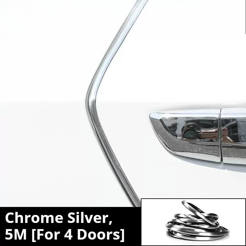 For Thickened Electroplated Door Edge Anti‑Collision Guard Strips, Anti‑Scratch Seal Decor Molding Trim For Car Body Exterior