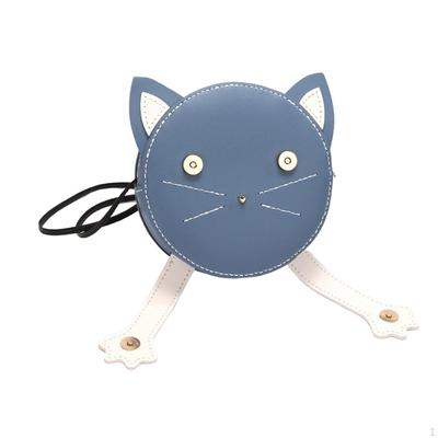 1 Set DIY Shoulder Bag Making Materials PU Leather Womens Cat Shaped Handmade Full Tools Crafts