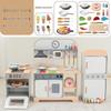 Wooden Pretend Play Kitchen Set: Fruit Cutting Toys for Kids' Birthday Gift