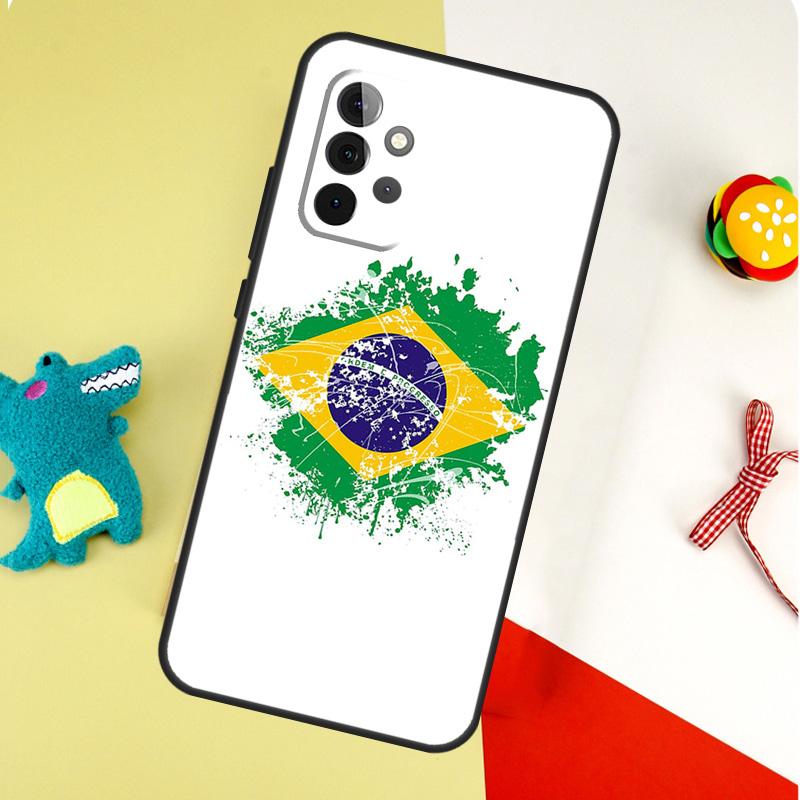 Brazil Brazilian Flag Case For Samsung Galaxy A54 A34 A24 A14 A12 A22 A32 A42 A52 A72 A52S A51 A71 A13 A53 Cover