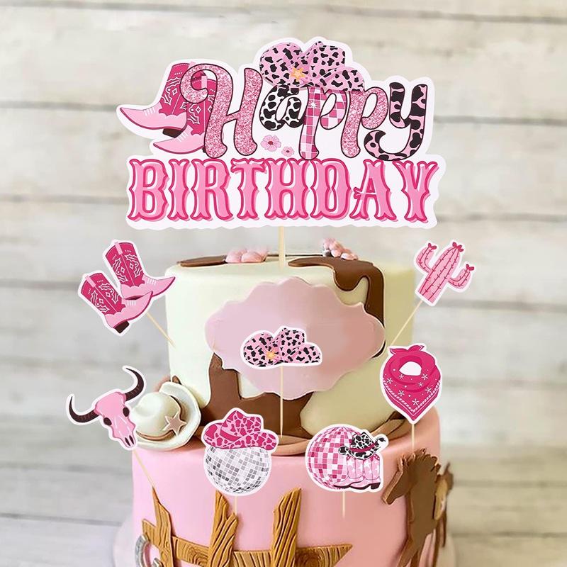 Cowgirl Hat and Boot Cake Toppers Cowgirl Cake Decorations Cowgirl Birthday Baby Shower for Western Theme Party Favors Supplies