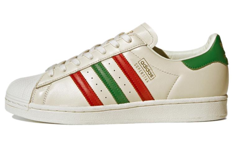 Superstar Adidas Originals  Off White Scarlet Green  FZ5435 46
