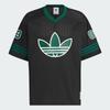 adidas Originals Retro Street Basketball V-Neck T-Shirt With Striped Logo Print Unisex Tops Black JC6803