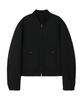 Noise Striped Officer Blouson Jacket - Black