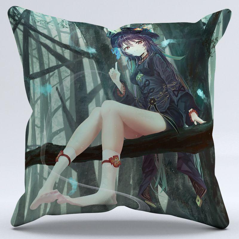 Genshin Impact Hu Tao Pillow Case Home Decorative Magical Anime Cushion Game