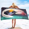 Cartoon Salamander Series Seaside Vacation Beach Towel Swimming Bath Towel Microfiber Sports Towel