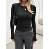 Women's Clothing Winter Y2K Slim Long Sleeve Top Tshirt