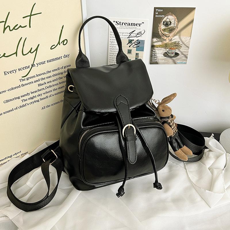 Fashion bag cover backpack women 2025 simple shoulder large capacity trend beautiful travel backpack