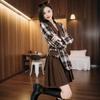 Women's Plus Size Suit Collar Fake Two Long-sleeved Autumn New High Grade Dress
